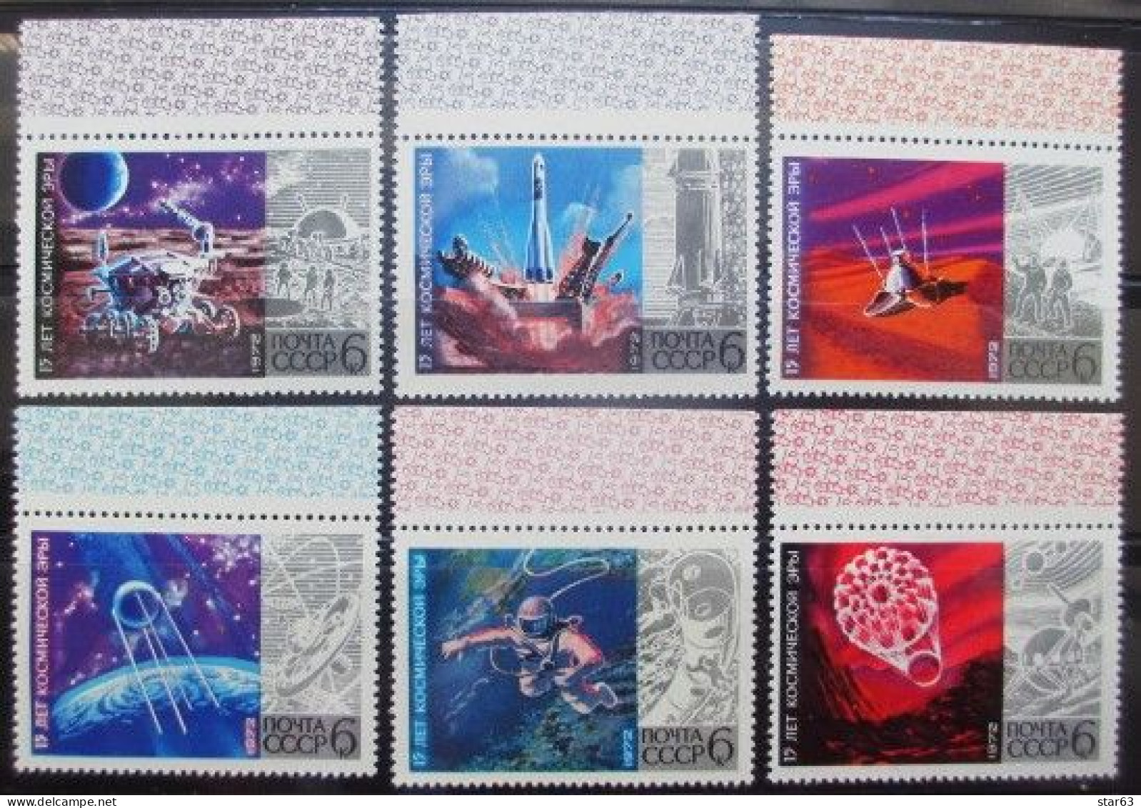 Russia  1972   Space 6 V  MNH - Ongebruikt