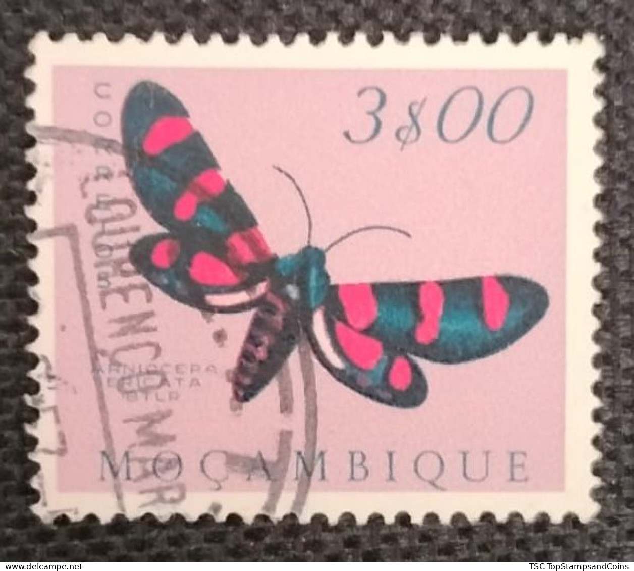 MOZPO0400U4 - Mozambique Butterflies - 3$00 Used Stamp - Mozambique - 1953 - Mozambique