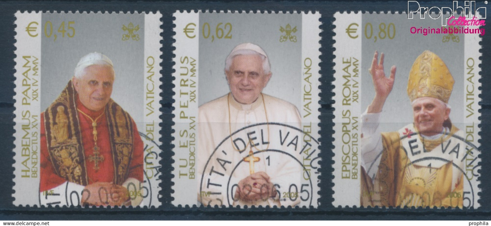 Vatikanstadt 1517-1519 (kompl.Ausg.) Gestempelt 2005 Papst Benedikt XVI. (10352363 - Oblitérés