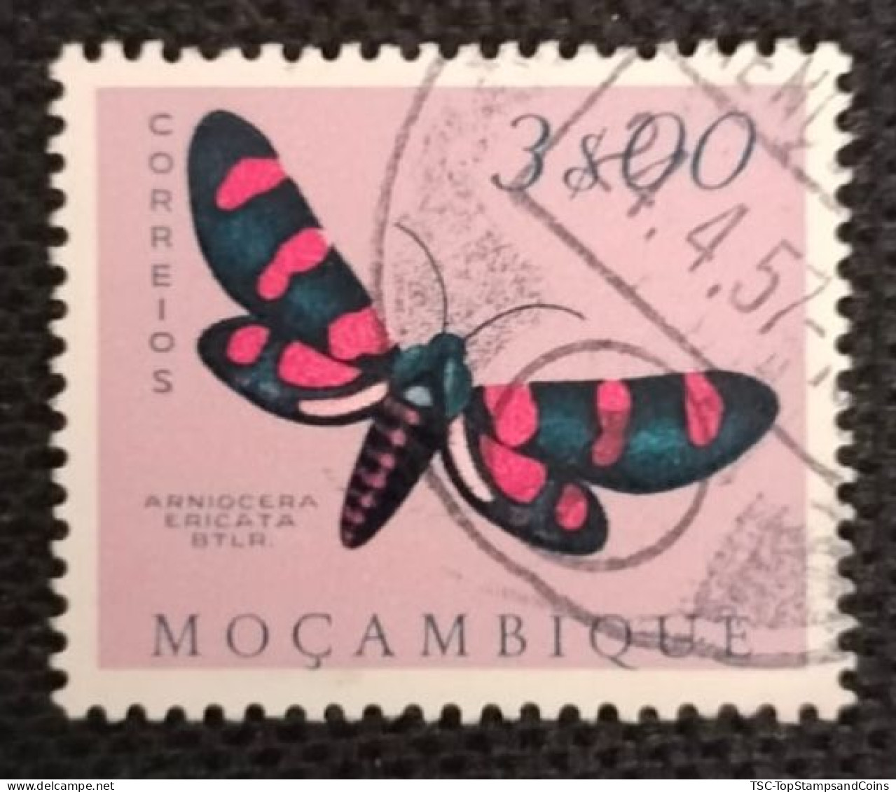 MOZPO0400U5 - Mozambique Butterflies - 3$00 Used Stamp - Mozambique - 1953 - Mozambique