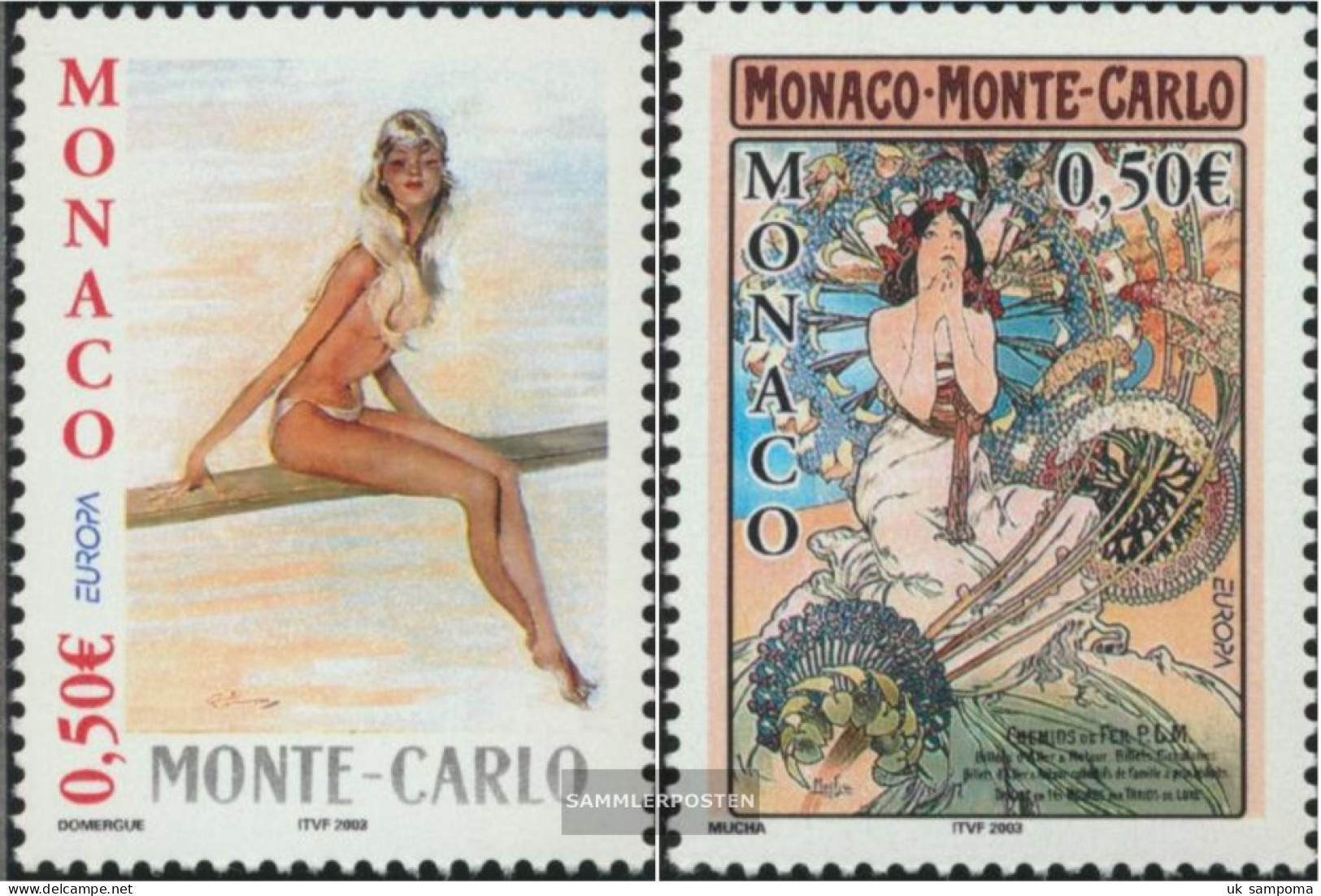 Monaco 2647-2648 (complete Issue) Unmounted Mint / Never Hinged 2003 Europe: Poster Art - Unused Stamps