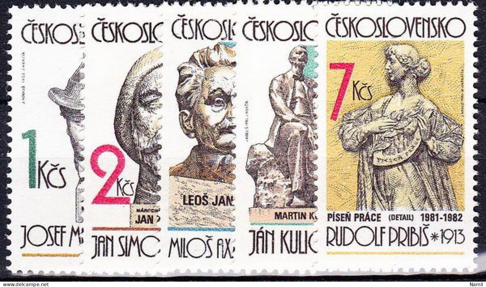 ** Tchécoslovaquie 1982 Mi 2687-91 (Yv 2507-11), (MNH)** - Nuevos