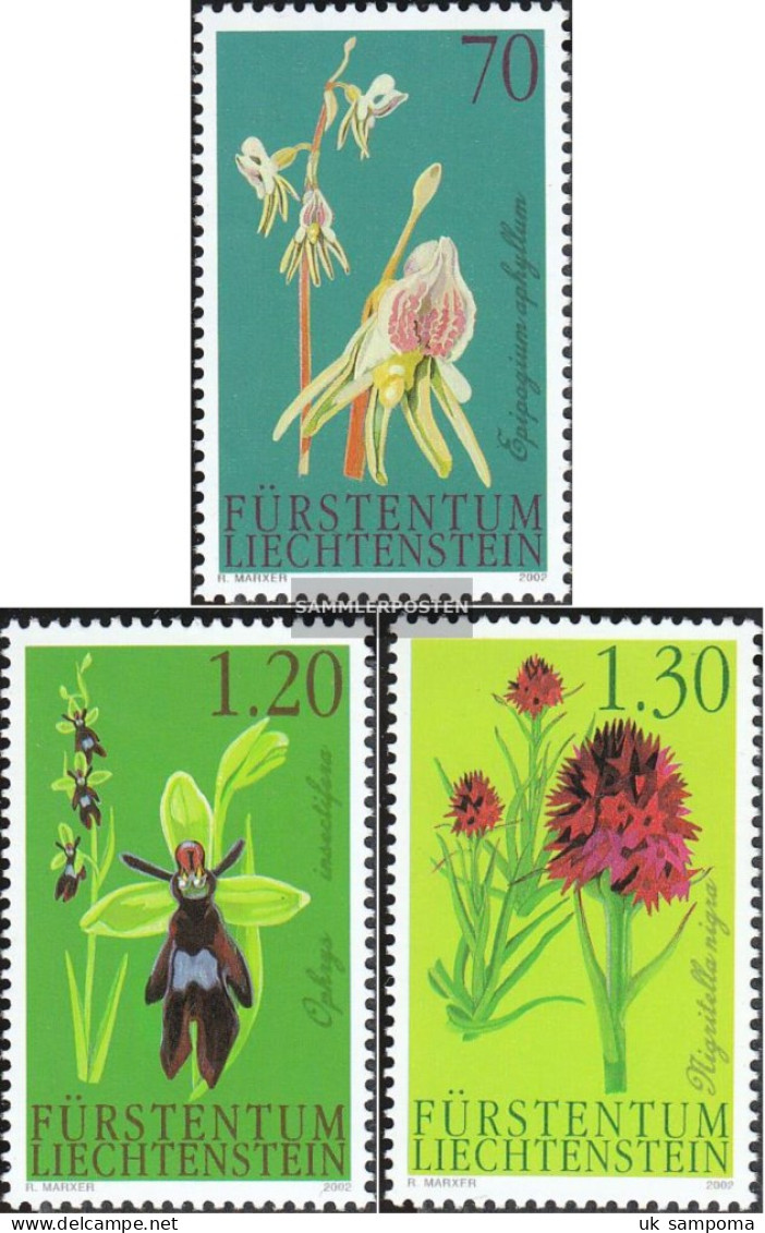 Liechtenstein 1301-1303 (complete Issue) Unmounted Mint / Never Hinged 2002 Orchids - Neufs