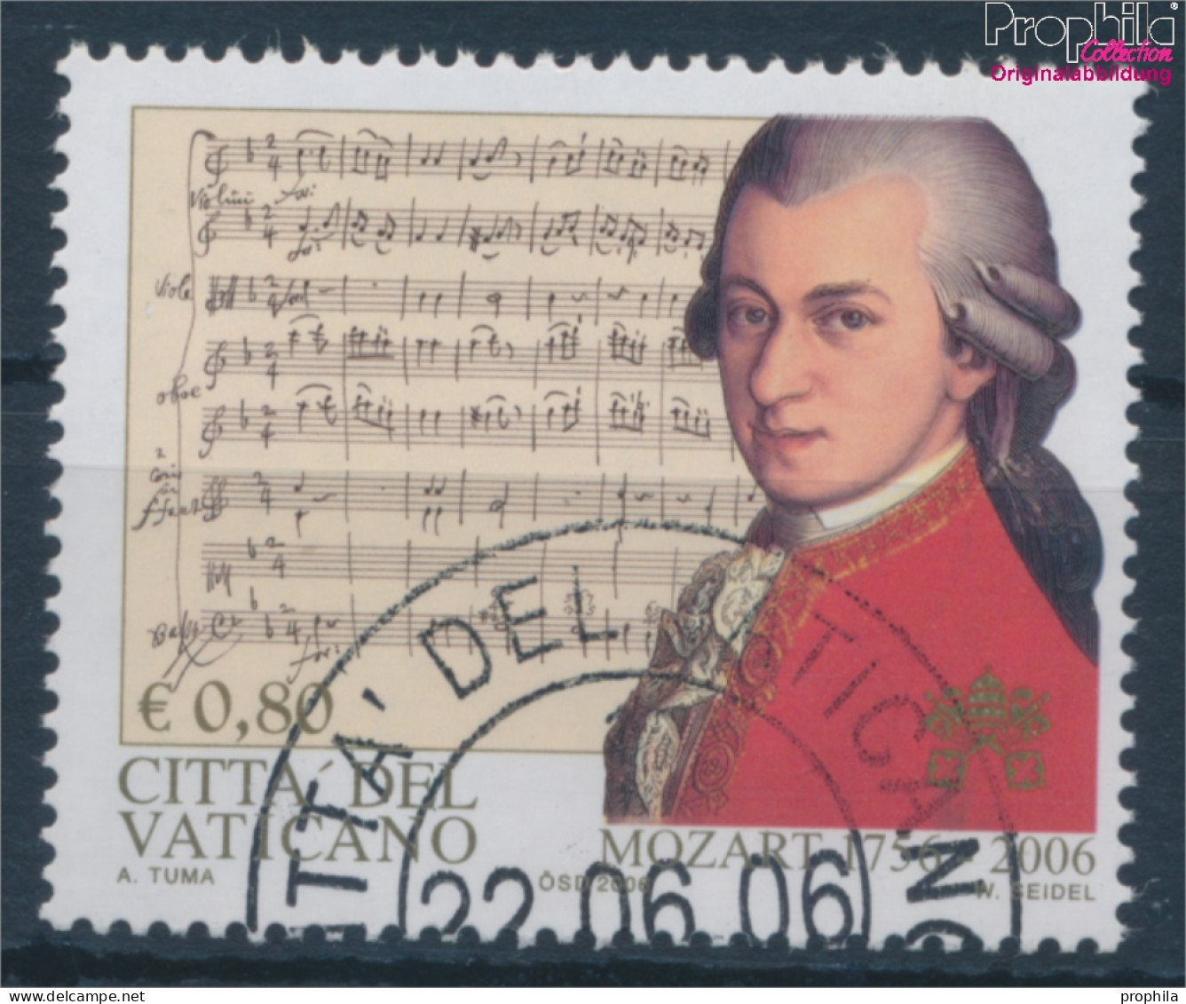 Vatikanstadt 1553 (kompl.Ausg.) Gestempelt 2006 Wolfgang Amadeus Mozart (10352379 - Gebruikt