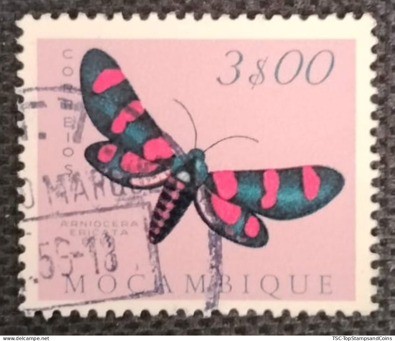 MOZPO0400U7 - Mozambique Butterflies - 3$00 Used Stamp - Mozambique - 1953 - Mozambique