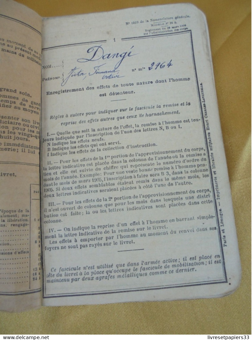 2 Livrets Militaires Dragon Dangé Classe 1883 20 Ans De Services WW1 - Dokumente