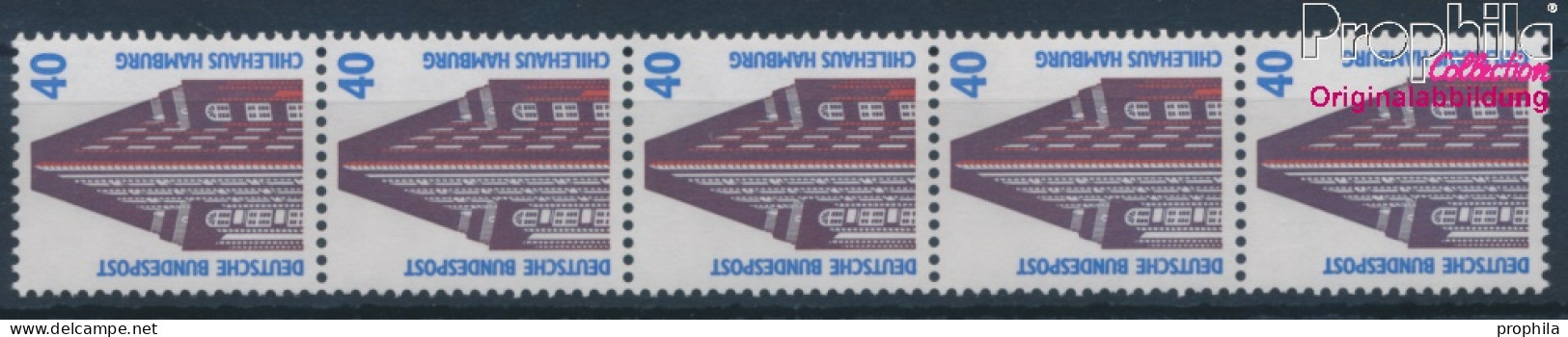 BRD 1379R II Fünferstreifen Postfrisch 1988 Sehenswürdigkeiten (10343259 - Unused Stamps