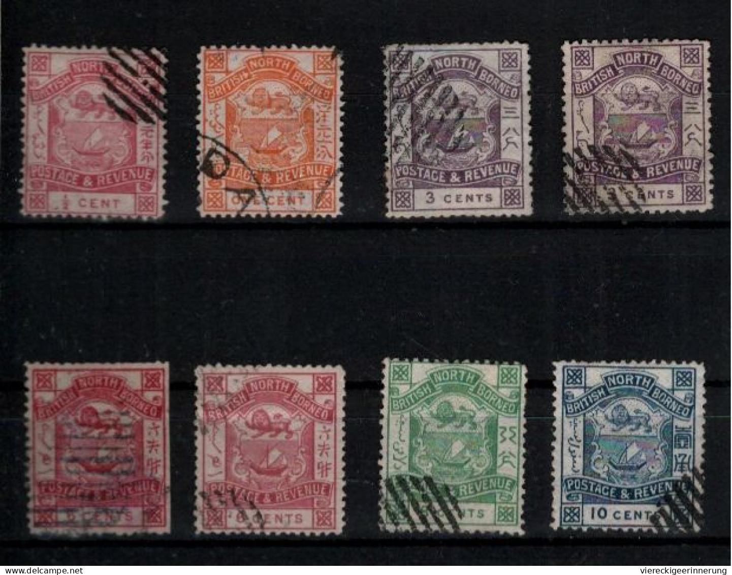 ! Lot Of 140 Stamps From British North Borneo, Nordborneo - Borneo Del Nord (...-1963)