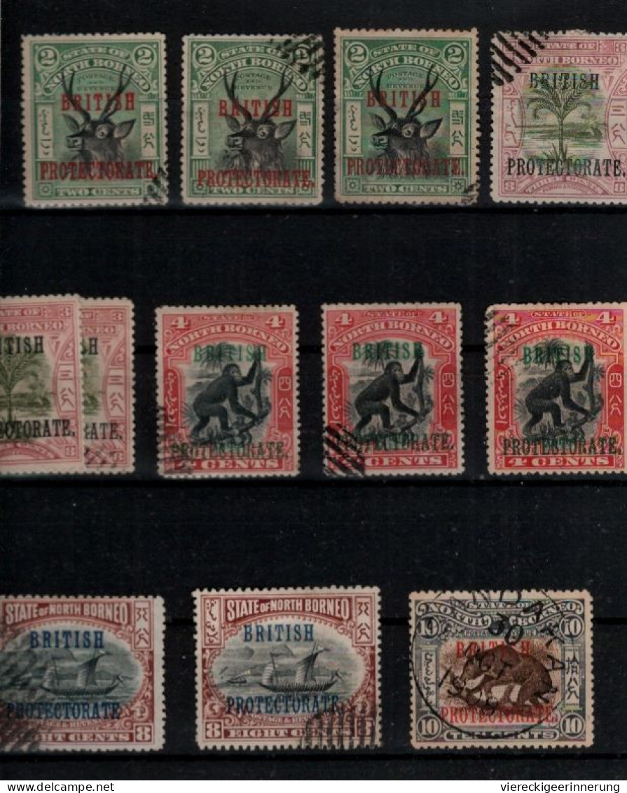 ! Lot Of 140 Stamps From British North Borneo, Nordborneo - Borneo Del Nord (...-1963)