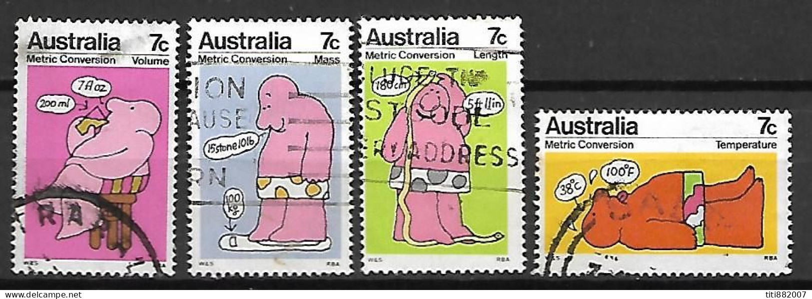 AUSTRALIE   -  1973.   Métric Conversion .   Série Complète - Usados