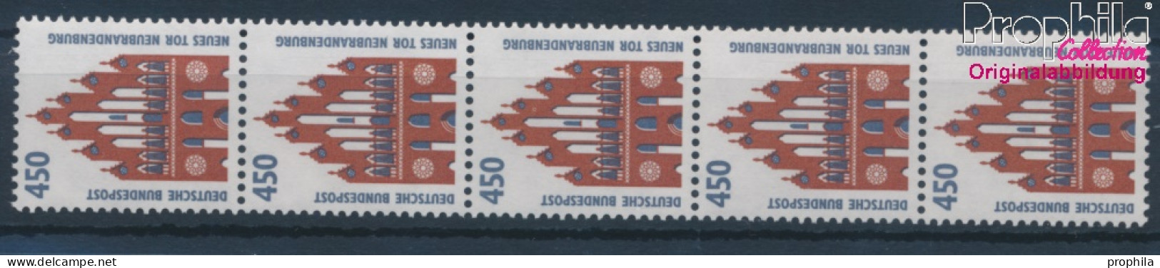 BRD 1623R II Fünferstreifen (kompl.Ausg.) Postfrisch 1992 Sehenswürdigkeiten (10343280 - Neufs