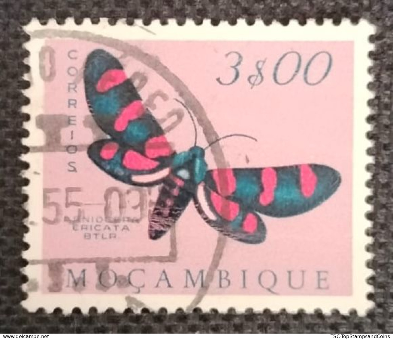 MOZPO0400U9 - Mozambique Butterflies - 3$00 Used Stamp - Mozambique - 1953 - Mozambique