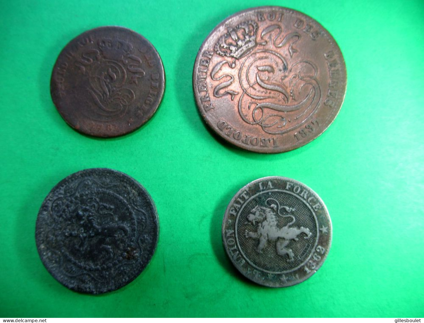 4 Belles Belges. 5 Centimes 1837 Et 1862. 2 Centimes 1876 Et 10 Centimes 1916. Toutes Belles. - 5 Centimes