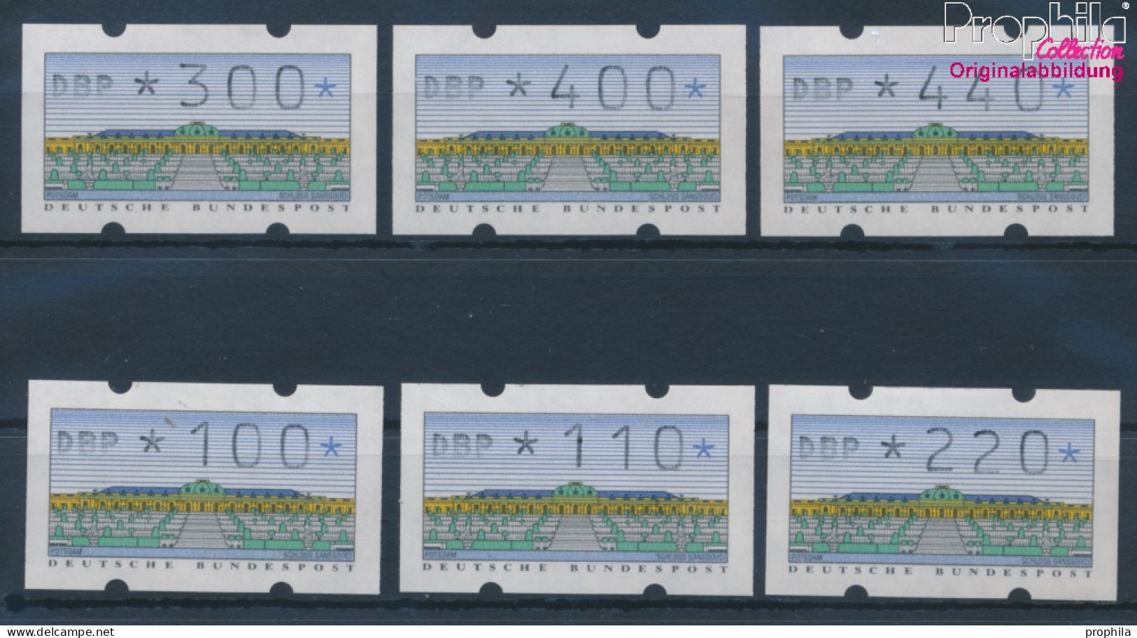 BRD ATM2.1, Satz VS3 Komplett (100, 110, 220, 300, 400, 440) Postfrisch 1993 Automatenmarke (10343337 - Neufs