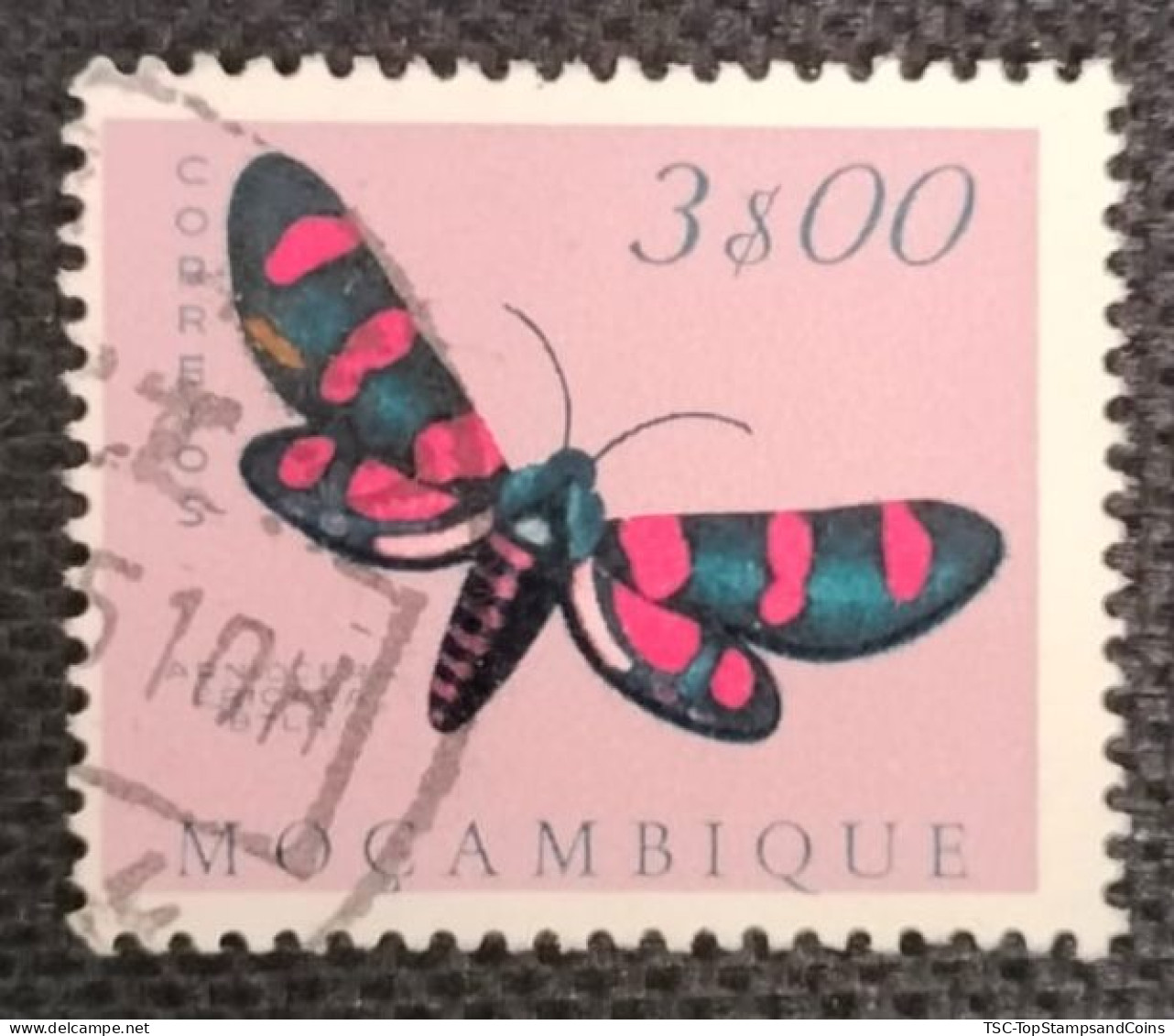 MOZPO0400UA - Mozambique Butterflies - 3$00 Used Stamp - Mozambique - 1953 - Mozambique