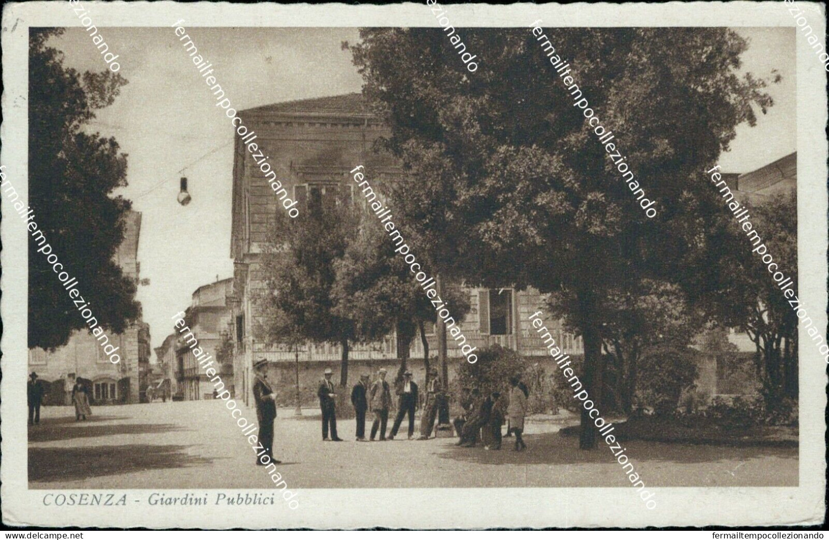 Cp13 Cartolina Cosenza Citta' Giardini Pubblici 1913 Calabria - Cosenza