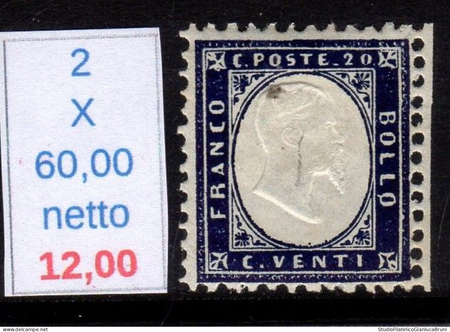 Effige Vittorio Emanuele II C 20 - Mint/hinged