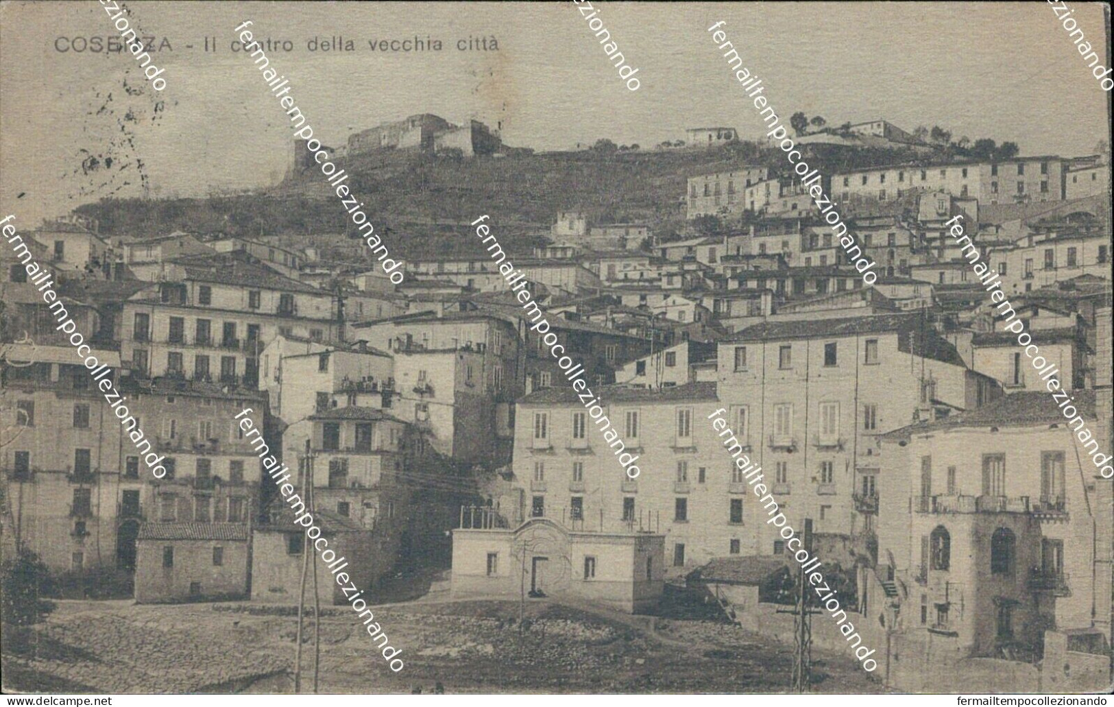 Cp18 Cartolina Cosenza Citta' Il Centro Della Vecchia Citta' 1921 - Cosenza