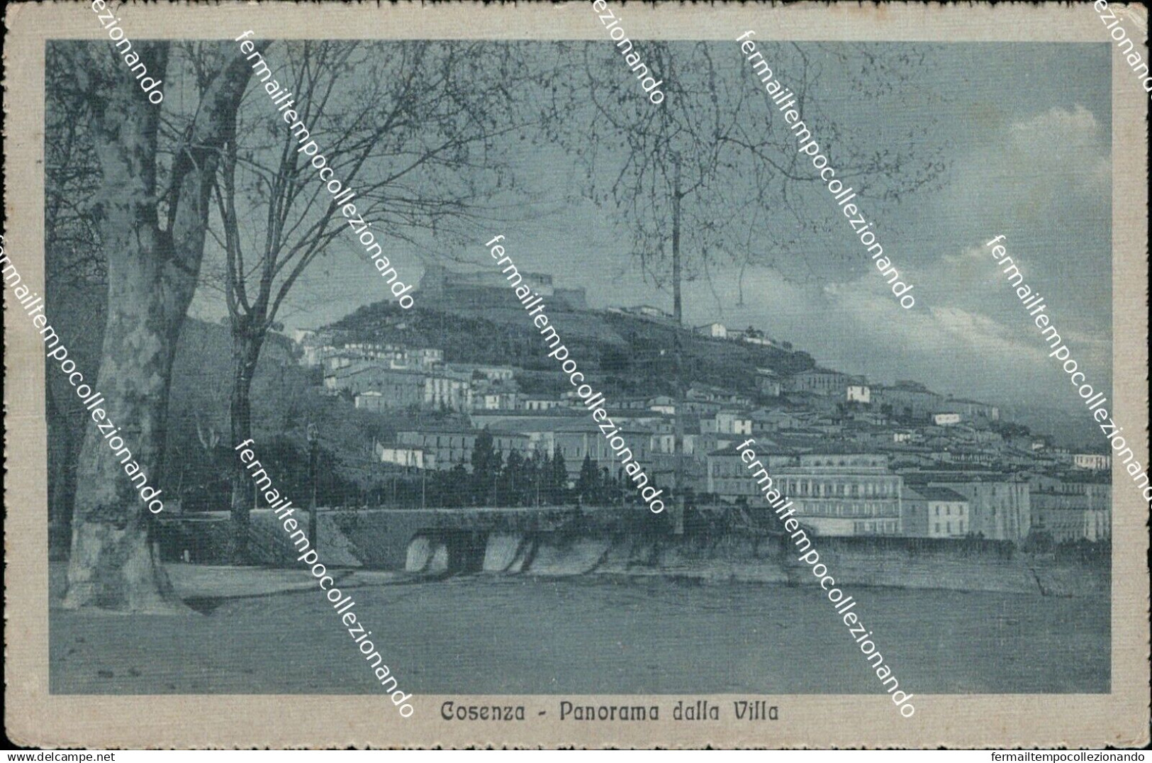 Cp20 Cartolina Cosenza Citta' Panorama Dalla Villa 1916 - Cosenza