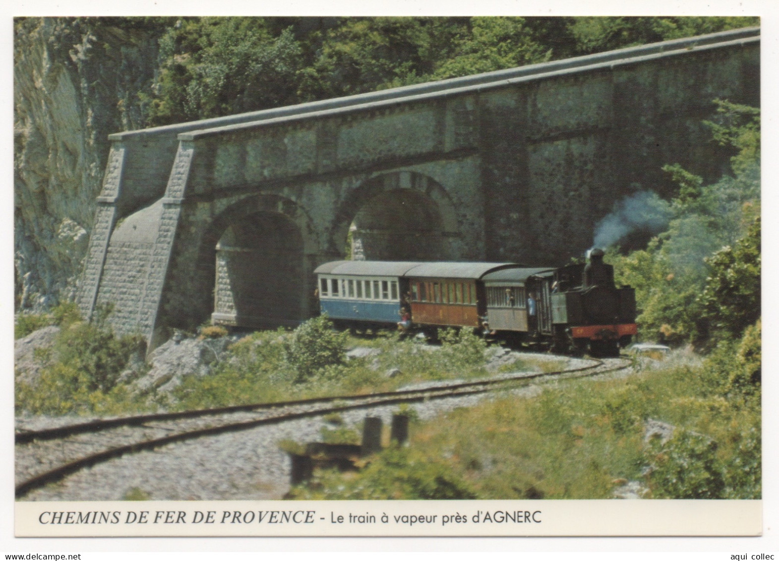 TRAIN À VAPEUR - GARE DE PUGET- THÉNIERS - LOCOMOTIVE TYPE 230T N° E327 DE 1909 - Trains