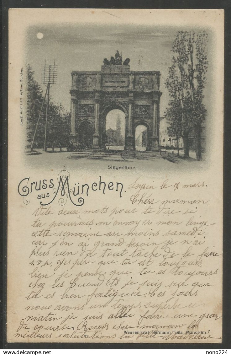 Carte P De 1902 ( Gruss Aus München / Siegesthor ) - München