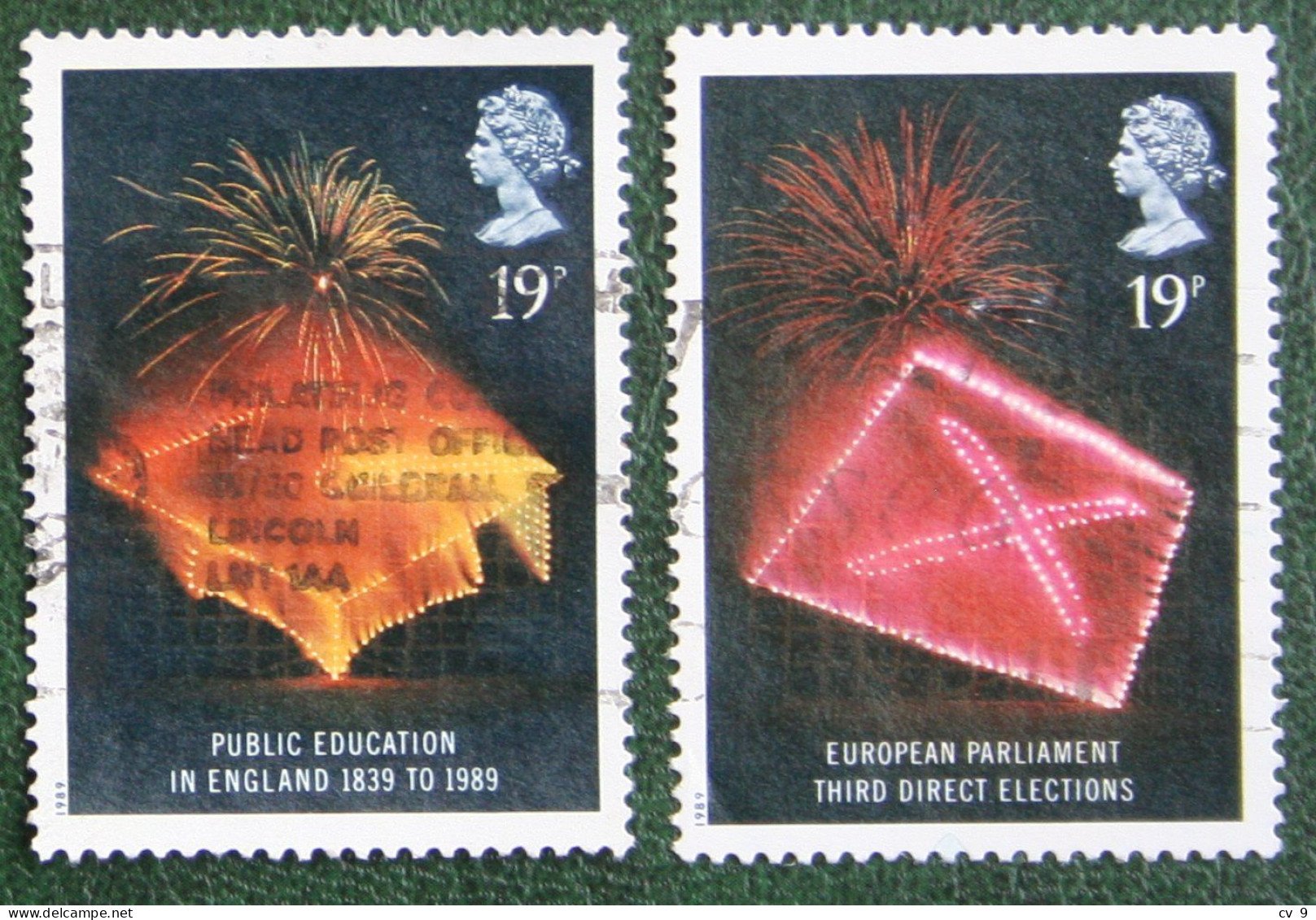 ANNIVERSARIES Telephone EUROPA CEPT (Mi 1198-1199) 1989 Used Gebruikt Oblitere ENGLAND GRANDE-BRETAGNE GB GREAT BRITAIN - Oblitérés