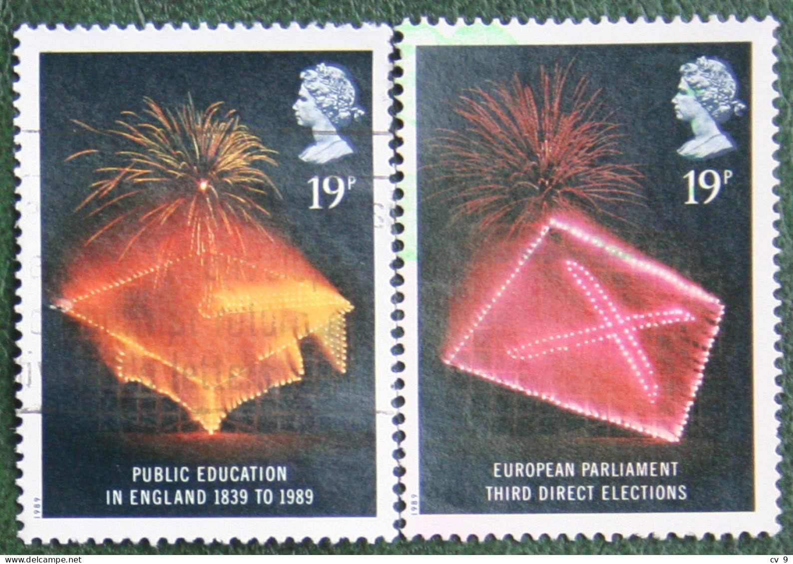 ANNIVERSARIES Telephone EUROPA CEPT (Mi 1198-1199) 1989 Used Gebruikt Oblitere ENGLAND GRANDE-BRETAGNE GB GREAT BRITAIN - Usati