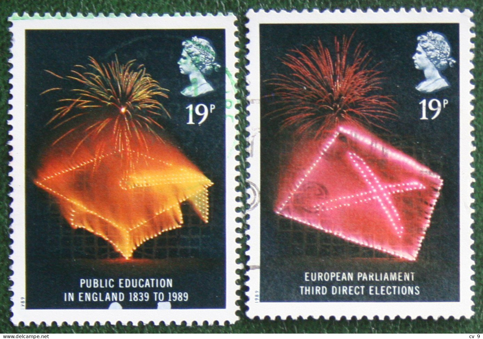 ANNIVERSARIES Telephone EUROPA CEPT (Mi 1198-1199) 1989 Used Gebruikt Oblitere ENGLAND GRANDE-BRETAGNE GB GREAT BRITAIN - Gebraucht