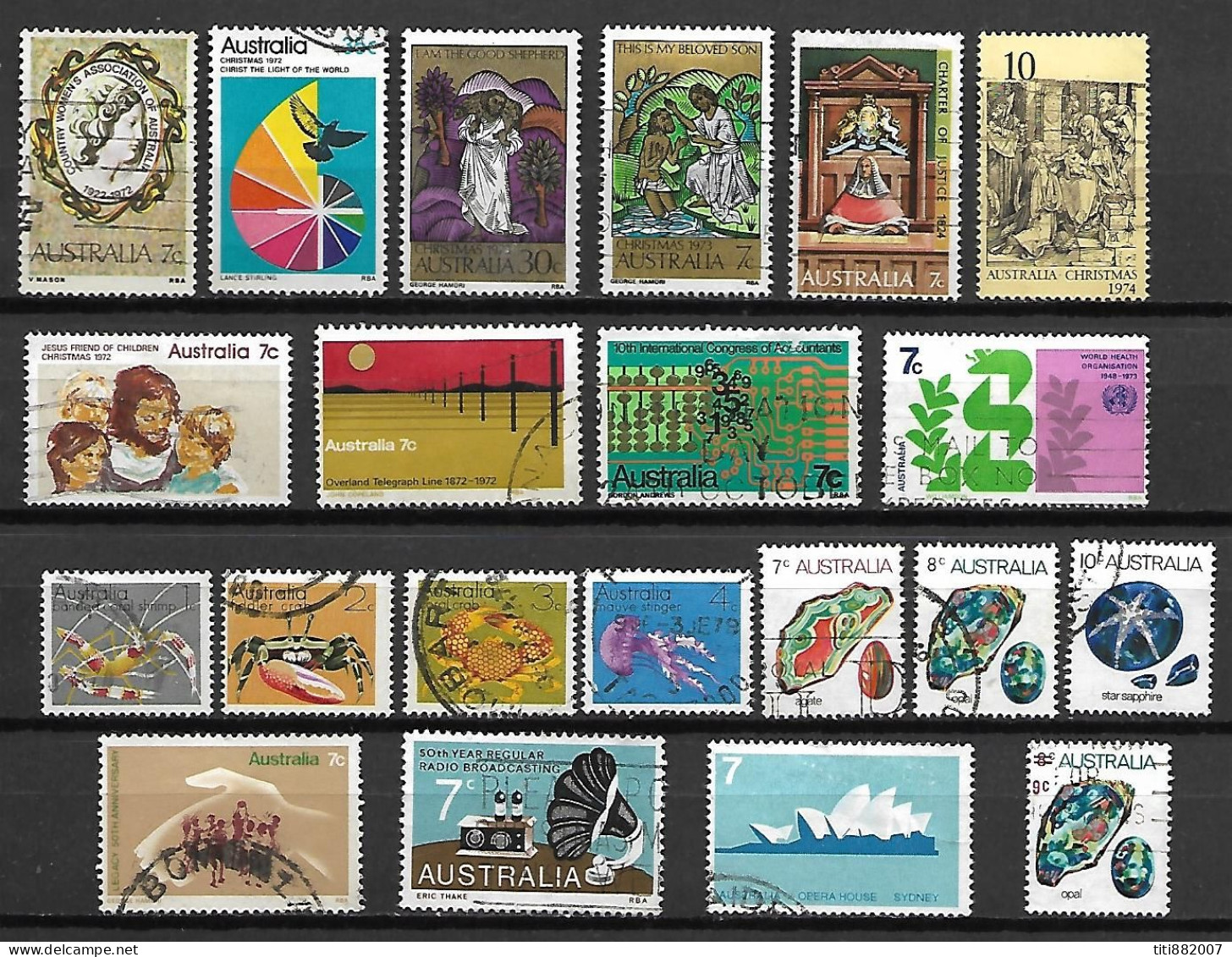 AUSTRALIE   -  1972 / 74.   LOT  -   21 Oblitérés. - Oblitérés