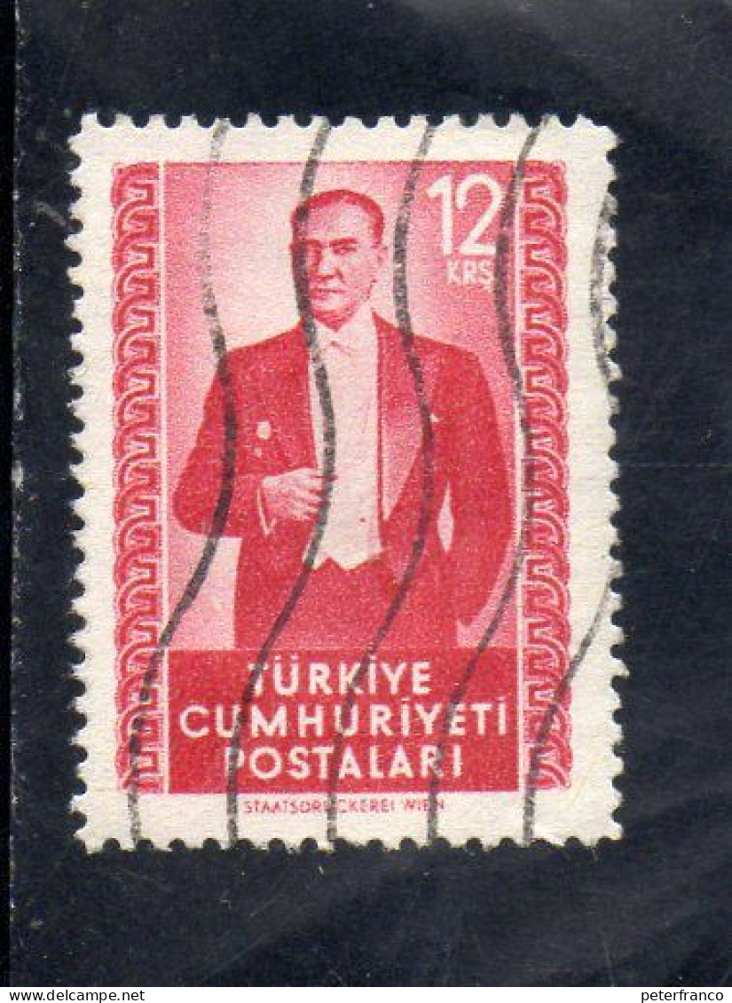 1953 Turchia - Kemal Ataturk - Oblitérés