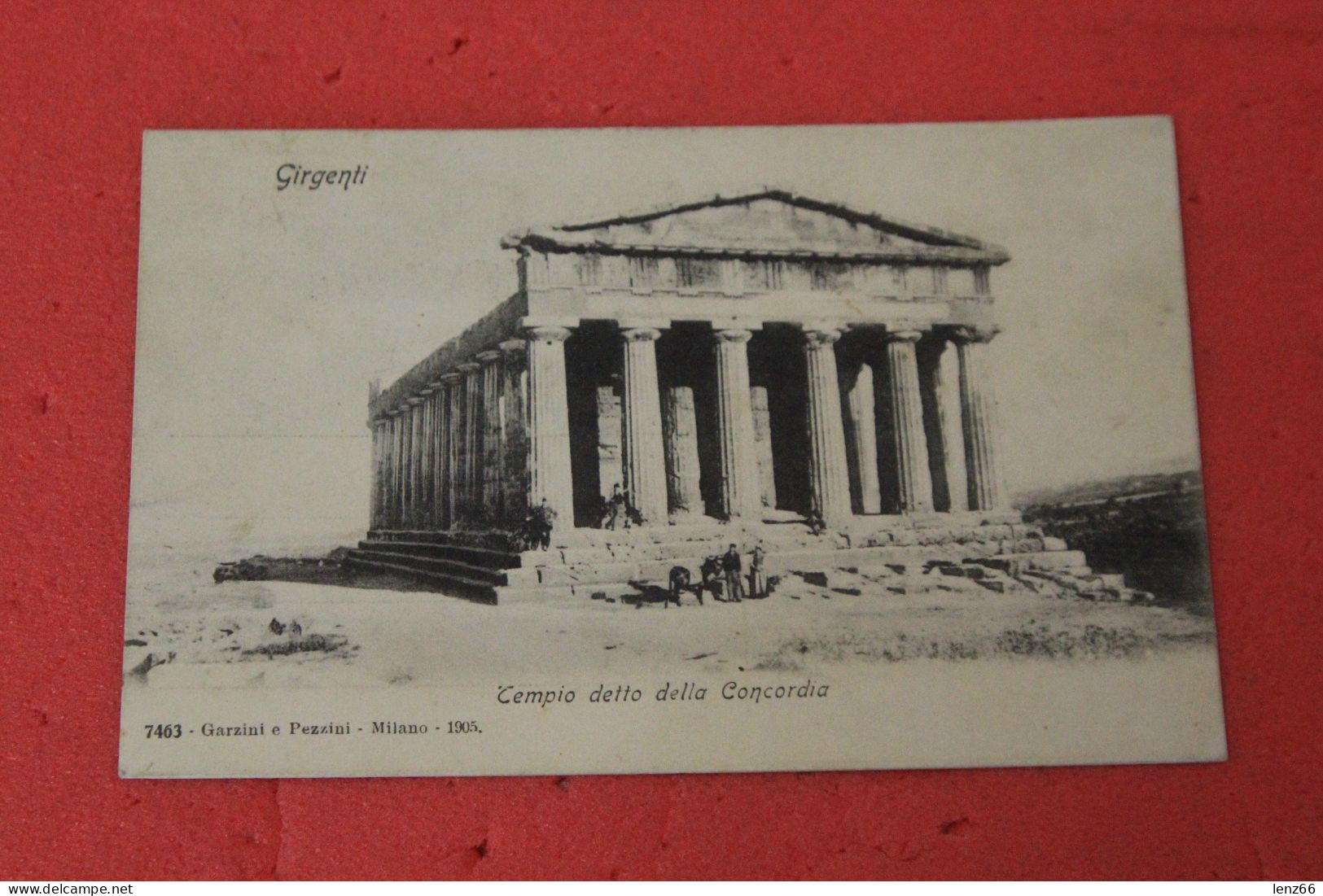 Agrigento Tempio Concordia 1906 Ed. Garzini Animata - Agrigento