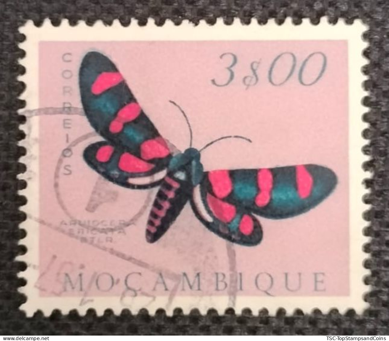 MOZPO0400UE - Mozambique Butterflies - 3$00 Used Stamp - Mozambique - 1953 - Mozambique