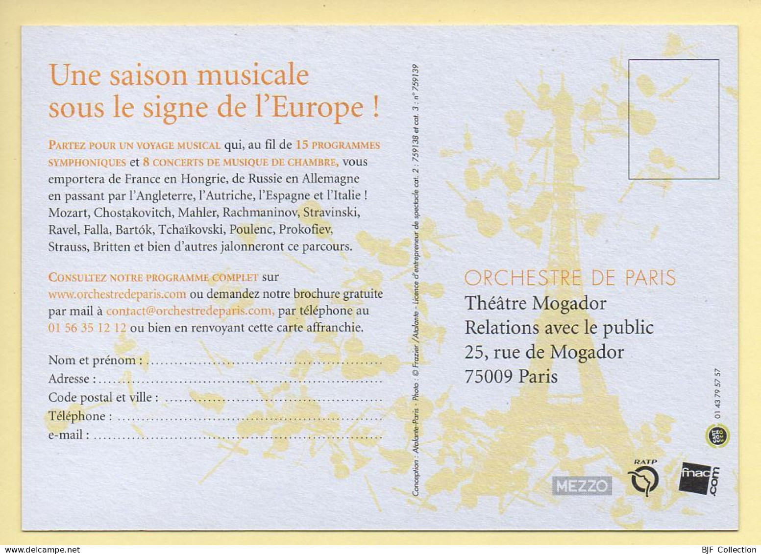 Orchestre De Paris / Saison 2005-2006 / Musique Et Musiciens - Music And Musicians