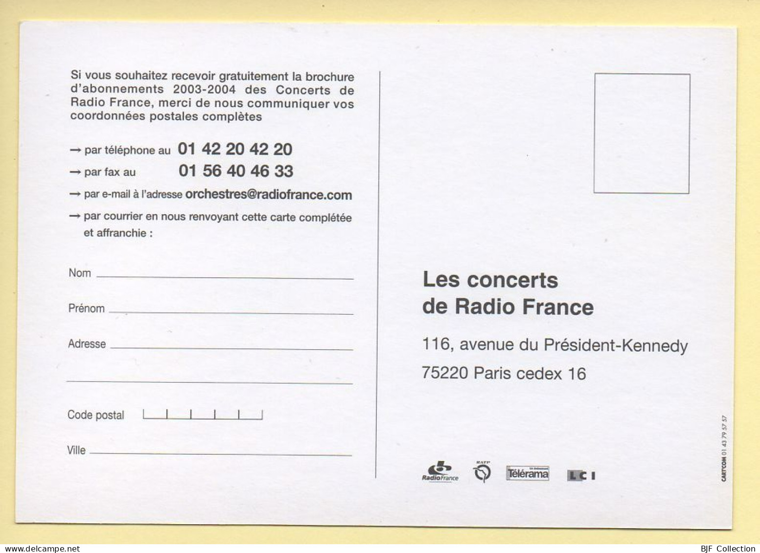 Les Concerts De Radio France / 2003/2004 / Musique Et Musiciens - Music And Musicians