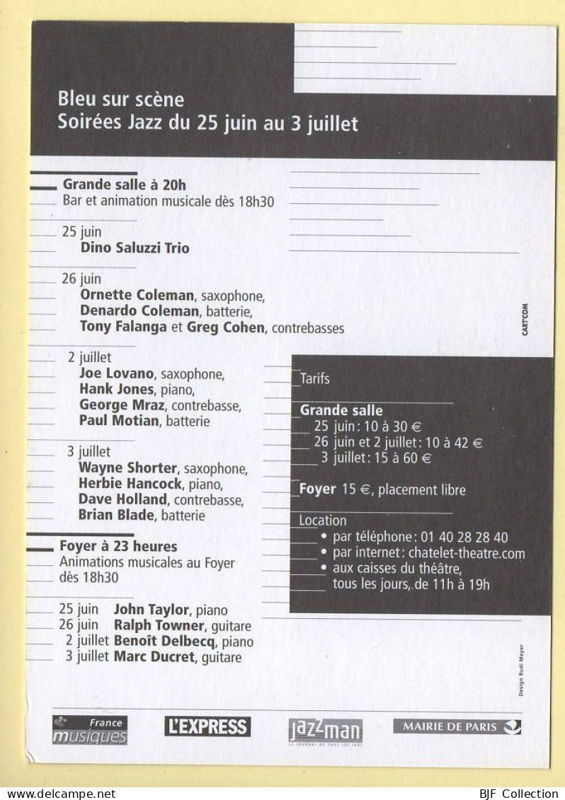 Jazz / Bleu Sur Scène / Chatelet / Musique Et Musiciens - Music And Musicians