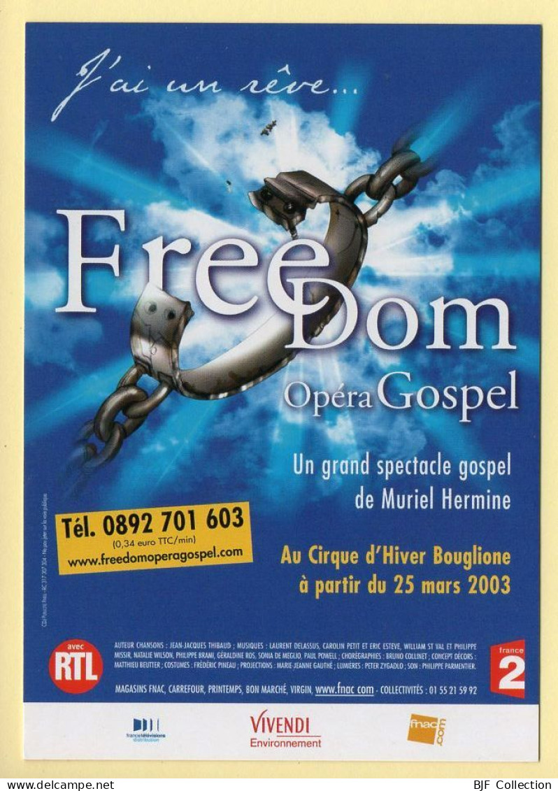 Freedom Opéra Gospel / Cirque D'Hiver Bouglione / 2003 / Musique Et Musiciens - Music And Musicians