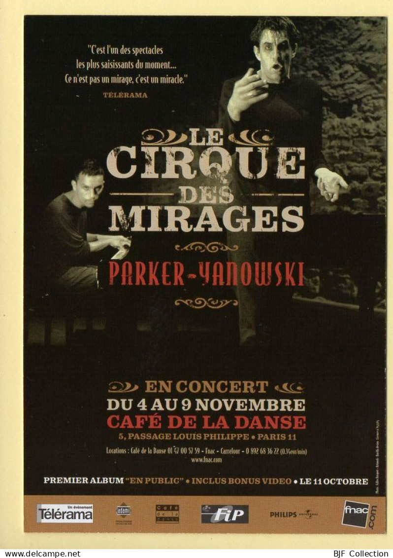 Café De La Danse / LE CIRQUE DES MIRAGES / PARKER-YANOWSKI / Musique Et Musiciens - Musik Und Musikanten