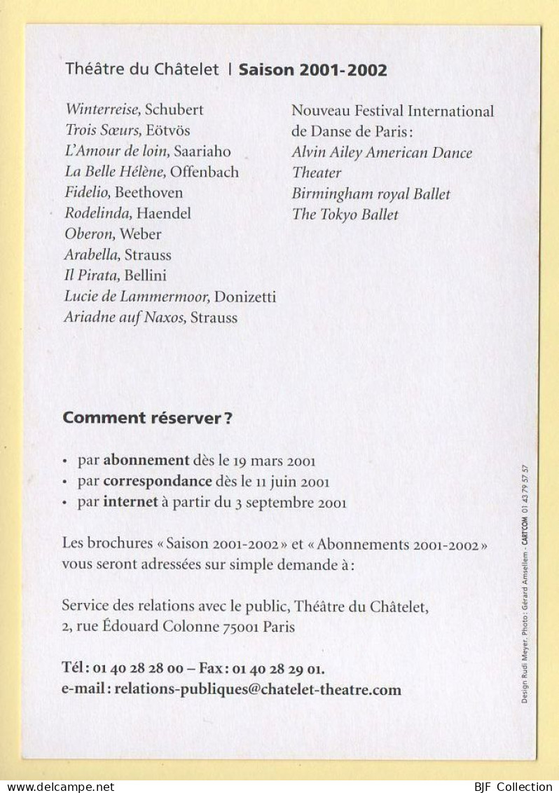 Chatelet / Saison 2001-2002 / Spectacle - Autres & Non Classés