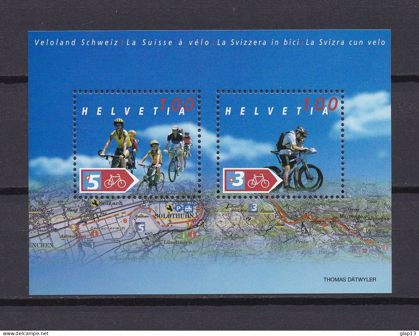 SUISSE 2004 BLOC N°35 NEUF** CYCLOTOURISME - Blocks & Sheetlets & Panes