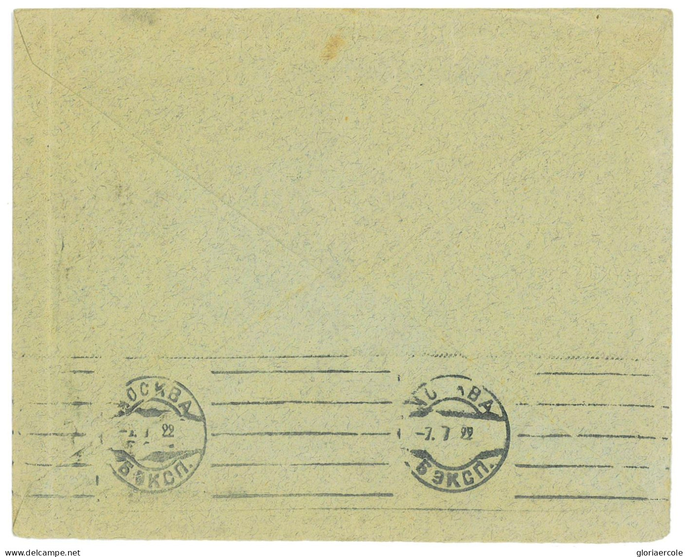 P2922 - RUSSIA, 1922, LETTER, FRANKED WITH ONLY 20 KOPEK TO ITALY, TAXED ON ARRIVAL 50 CENT. - Cartas & Documentos