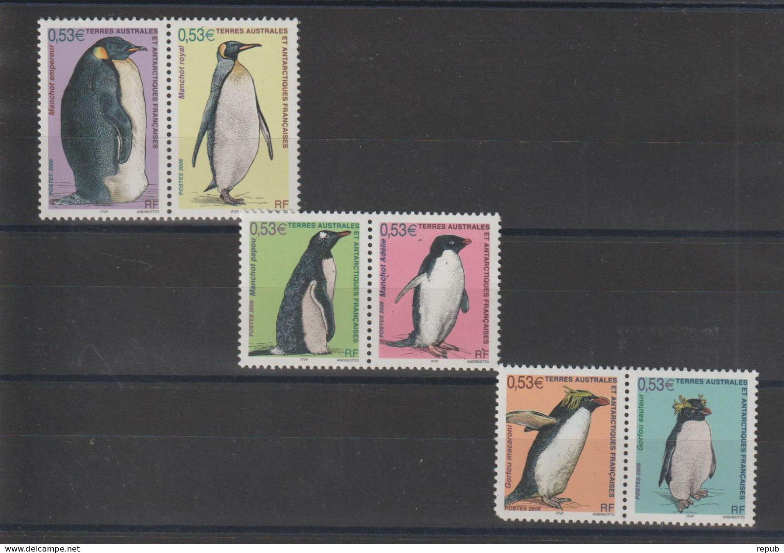 TAAF 2006 Timbres Issus Du BF 14, 445-450, 6 Val ** MNH Coin Rogné Sur 1 Timbre - Ungebraucht