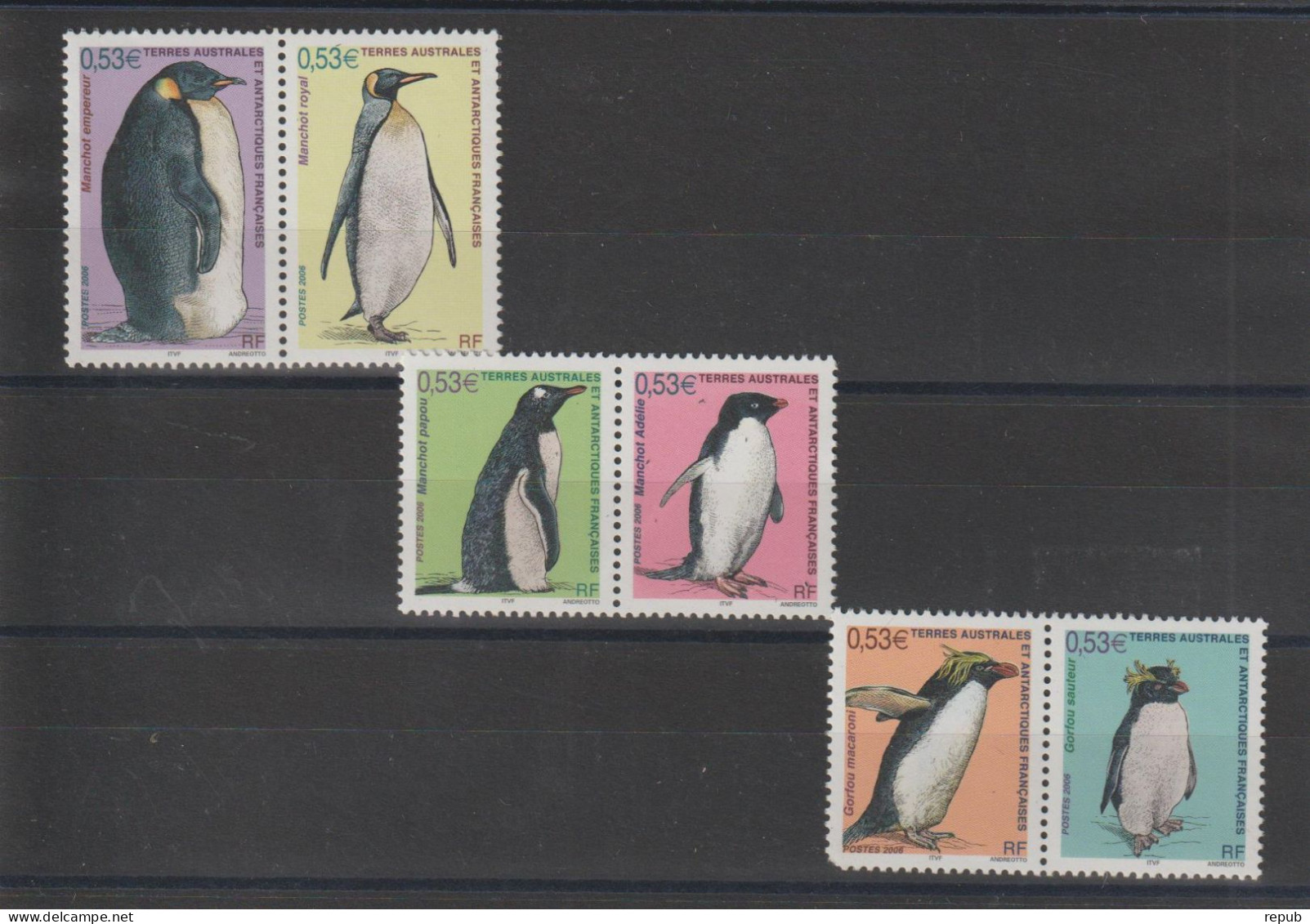 TAAF 2006 Timbres Issus Du BF 14, 445-450, 6 Val ** MNH Coin Rogné Sur 1 Timbre - Nuovi