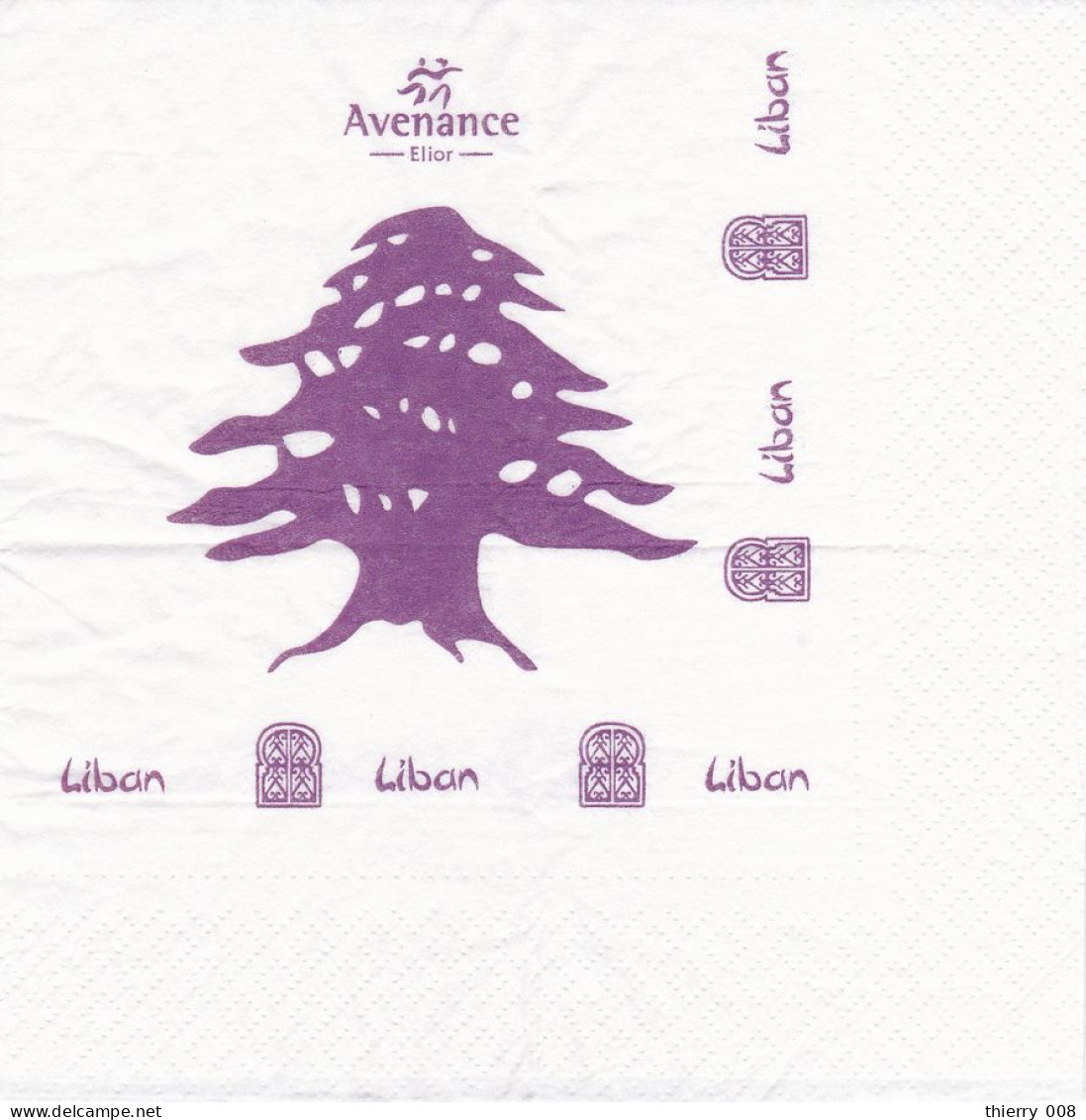 Serviette  Liban  Par  Avenance  Arbre Cèdre Du Liban - Servilletas Publicitarias