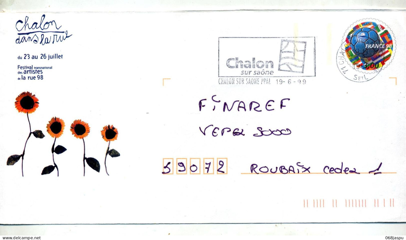 Pap Football Flamme Chalons  Illustre Dans La Rue Theme Tournesol - PAP:  Varia (1995-...)