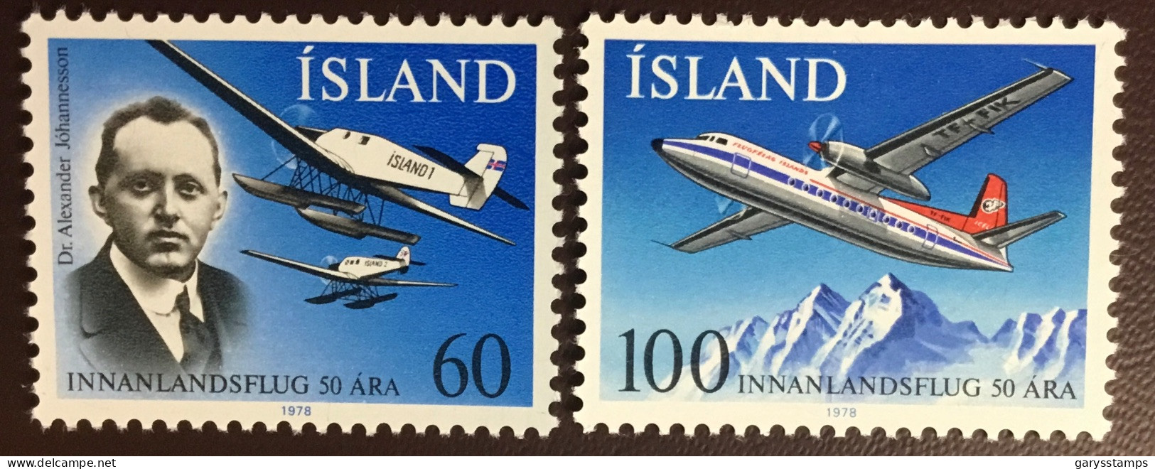 Iceland 1978 Domestic Flights Anniversary MNH - Ongebruikt
