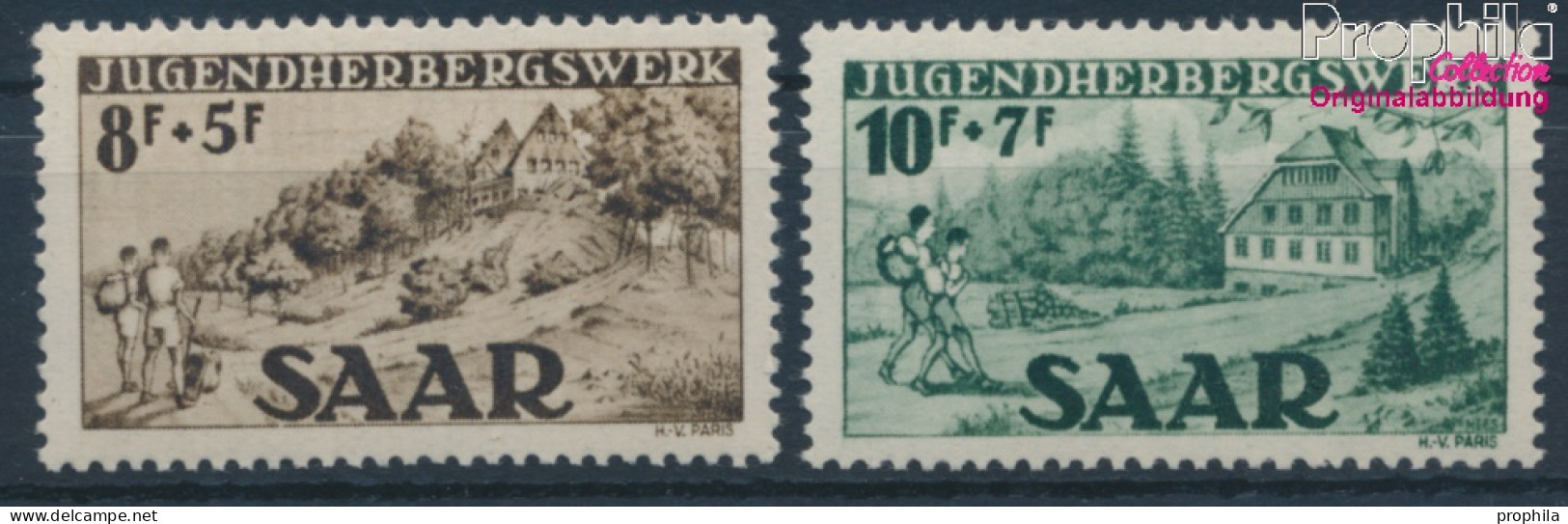 Saarland 262-263 (kompl.Ausg.) Postfrisch 1948 Jugendherberge (10357421 - Usados