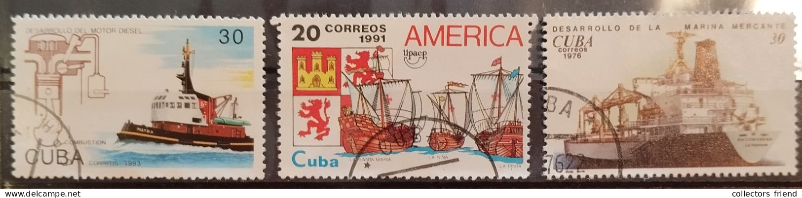 Cuba Kuba - 1993 - Schiffe, Ships - 3 Stamps - Used - Schiffe