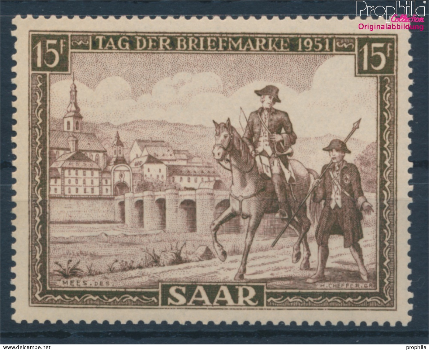 Saarland 305 (kompl.Ausg.) Postfrisch 1951 Tag Der Briefmarke (10357417 - Usados