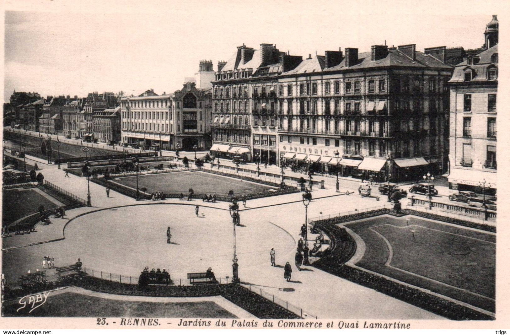 Rennes - Jardins Du Palais Du Commerce Et Quai Lamartine - Rennes
