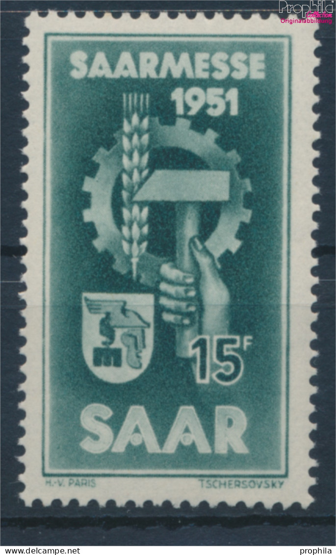 Saarland 306 (kompl.Ausg.) Postfrisch 1951 Saarmesse (10357396 - Usados